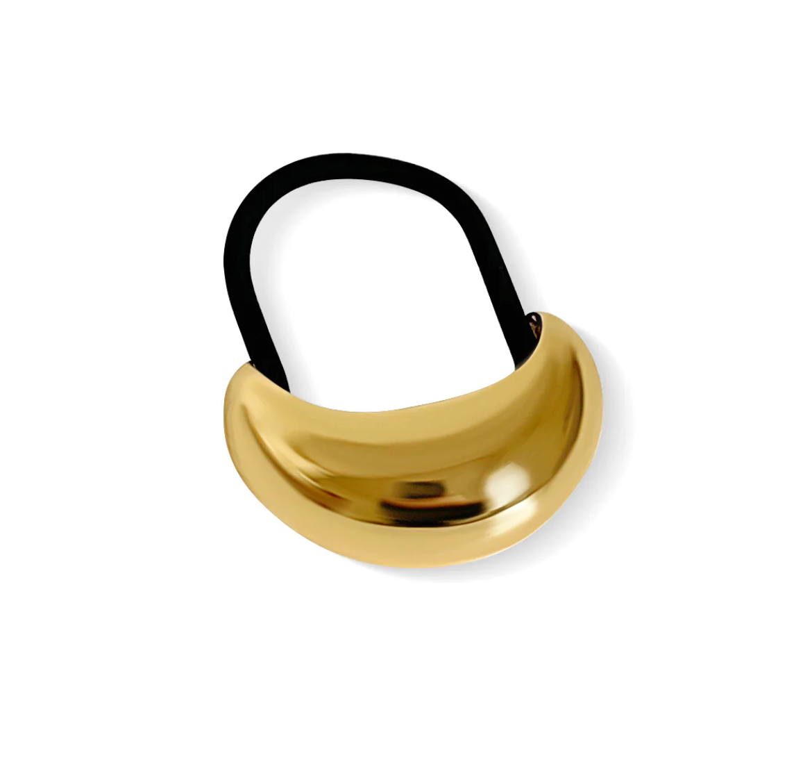 Dome Gold Metal Hair Tie