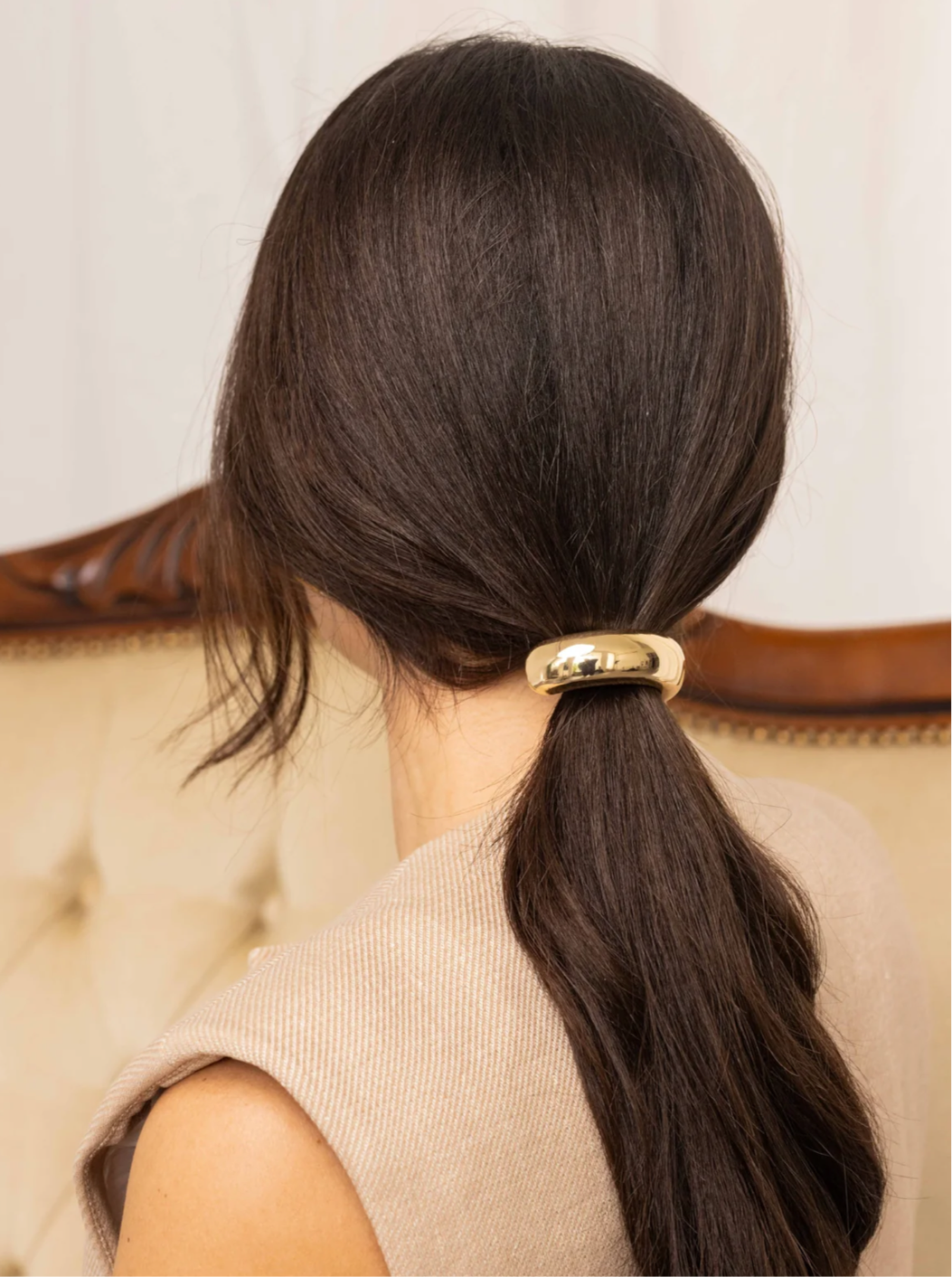 Chunky Gold Metal Hair Tie