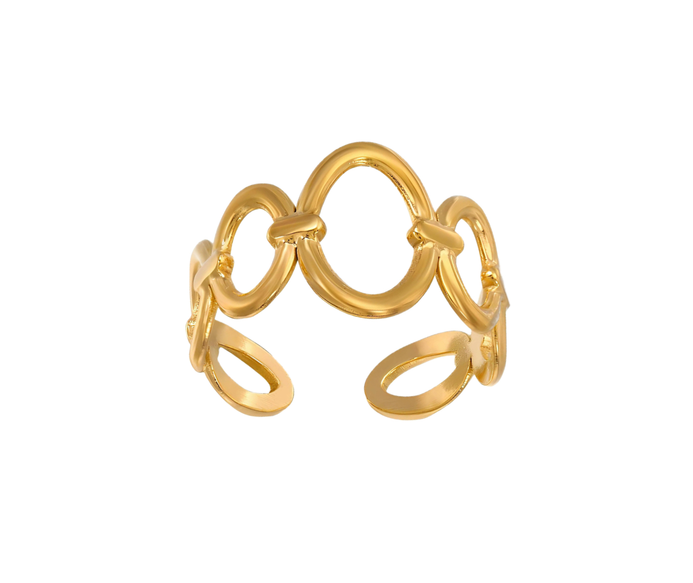 Boho Hollow Chain Gold Ring