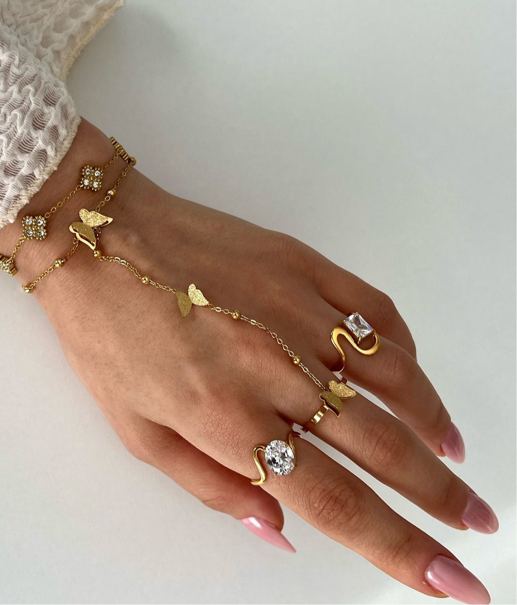 Butterfly Gold Hand Harness