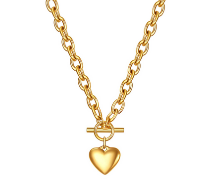 Toggle Pendant Heart Necklace