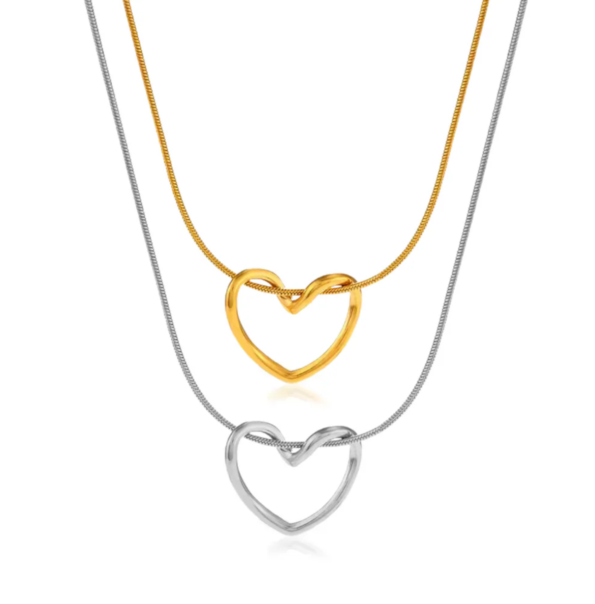 Open Heart Pendant Necklace