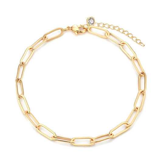 Chain Adjustable Gold Link Bracelet