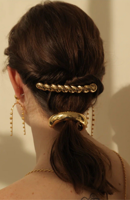 Chunky Gold Metal Hair Tie