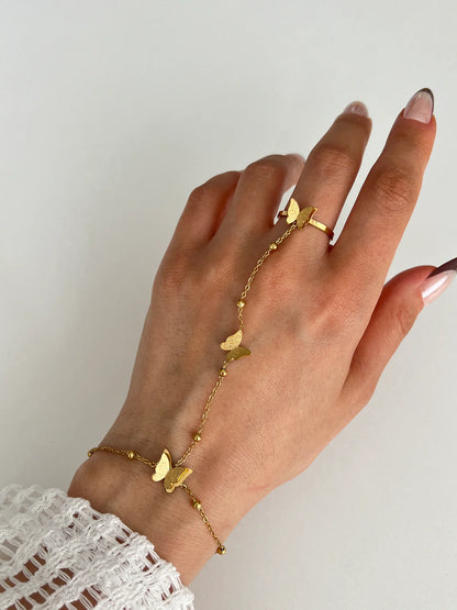 Butterfly Gold Hand Harness