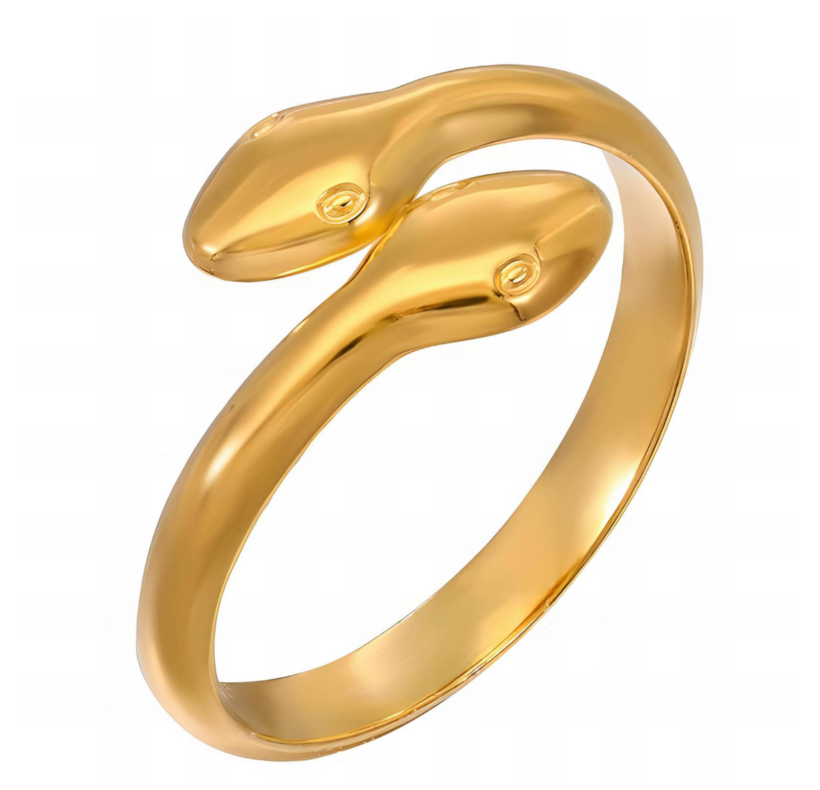 Double Snake Gold Ring