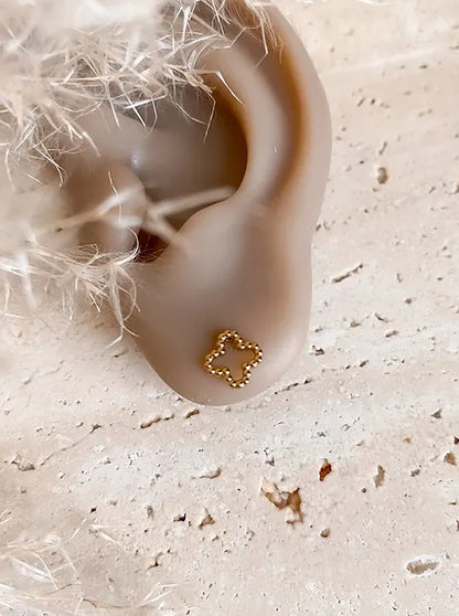 Mini Open Clover Stud Earrings