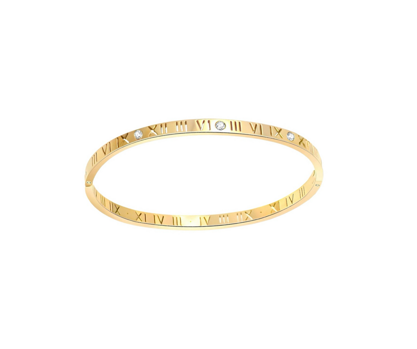 Roman Numerals Bangle Bracelet