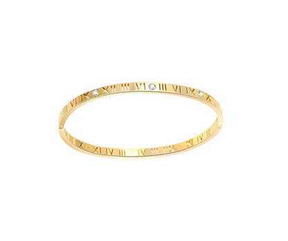 Roman Numerals Bangle Bracelet