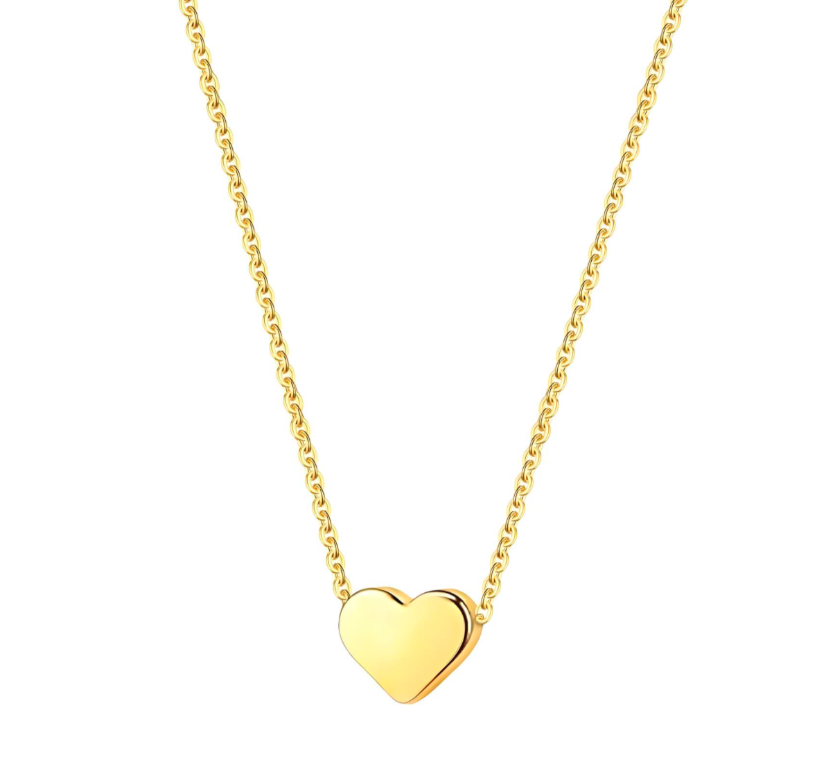 Gold Heart Pendant Necklace