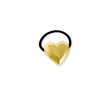 Gold Heart Hair Tie