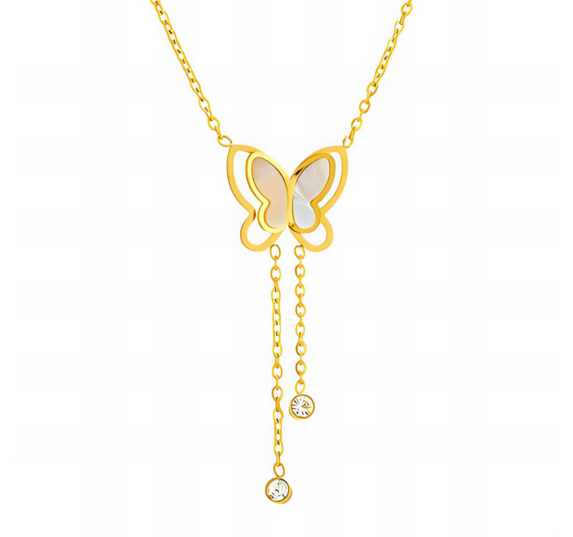 Mother of Pearl Butterfly Necklace