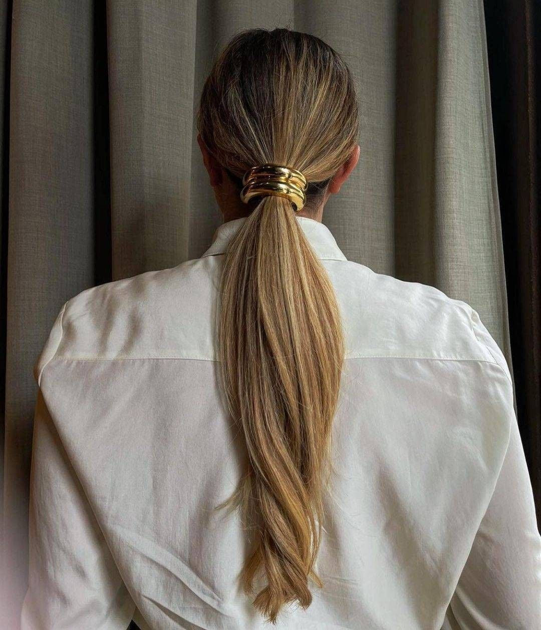 Double Gold Metal Hair Tie