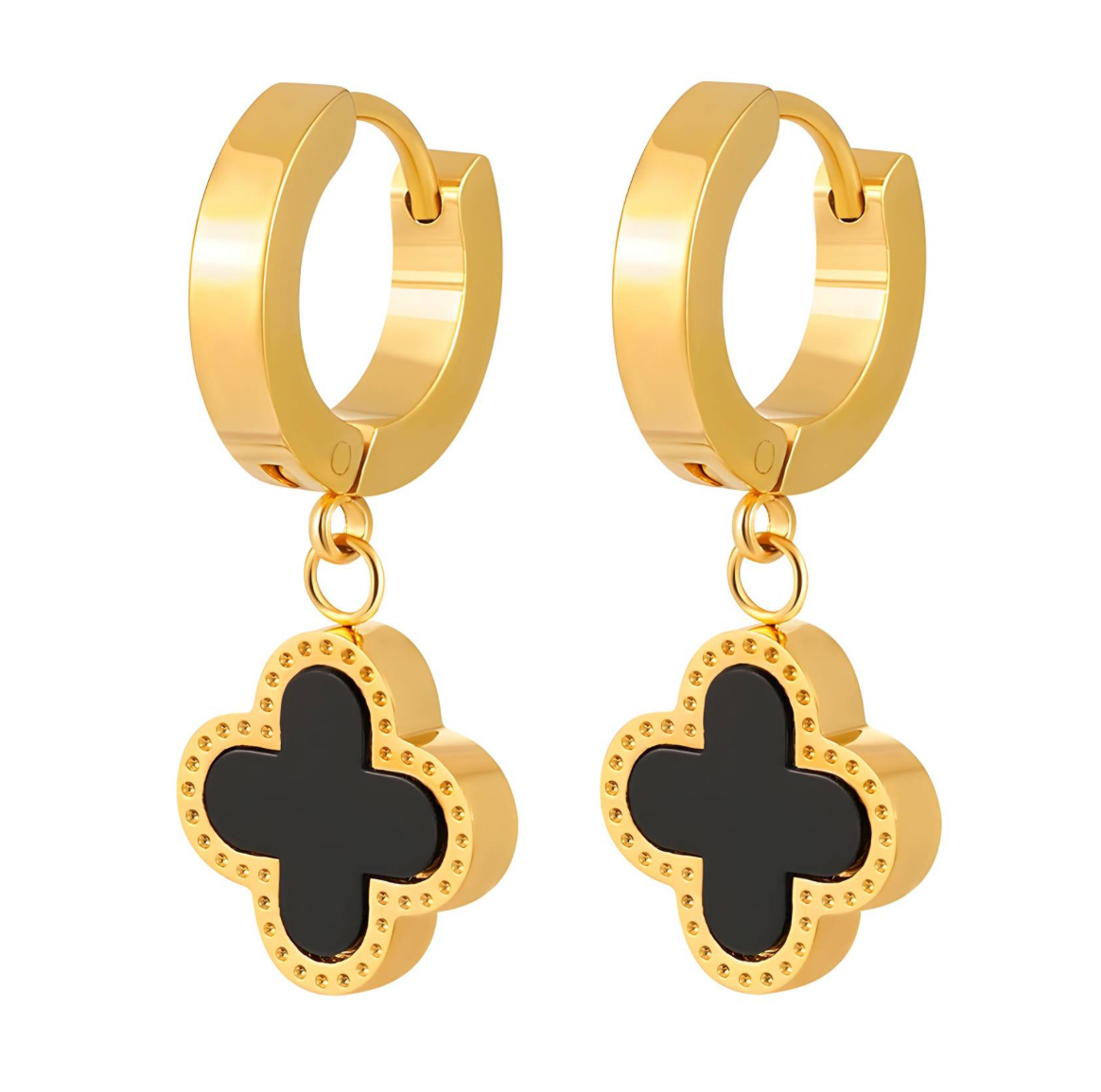 Black Clover Drop Earrings