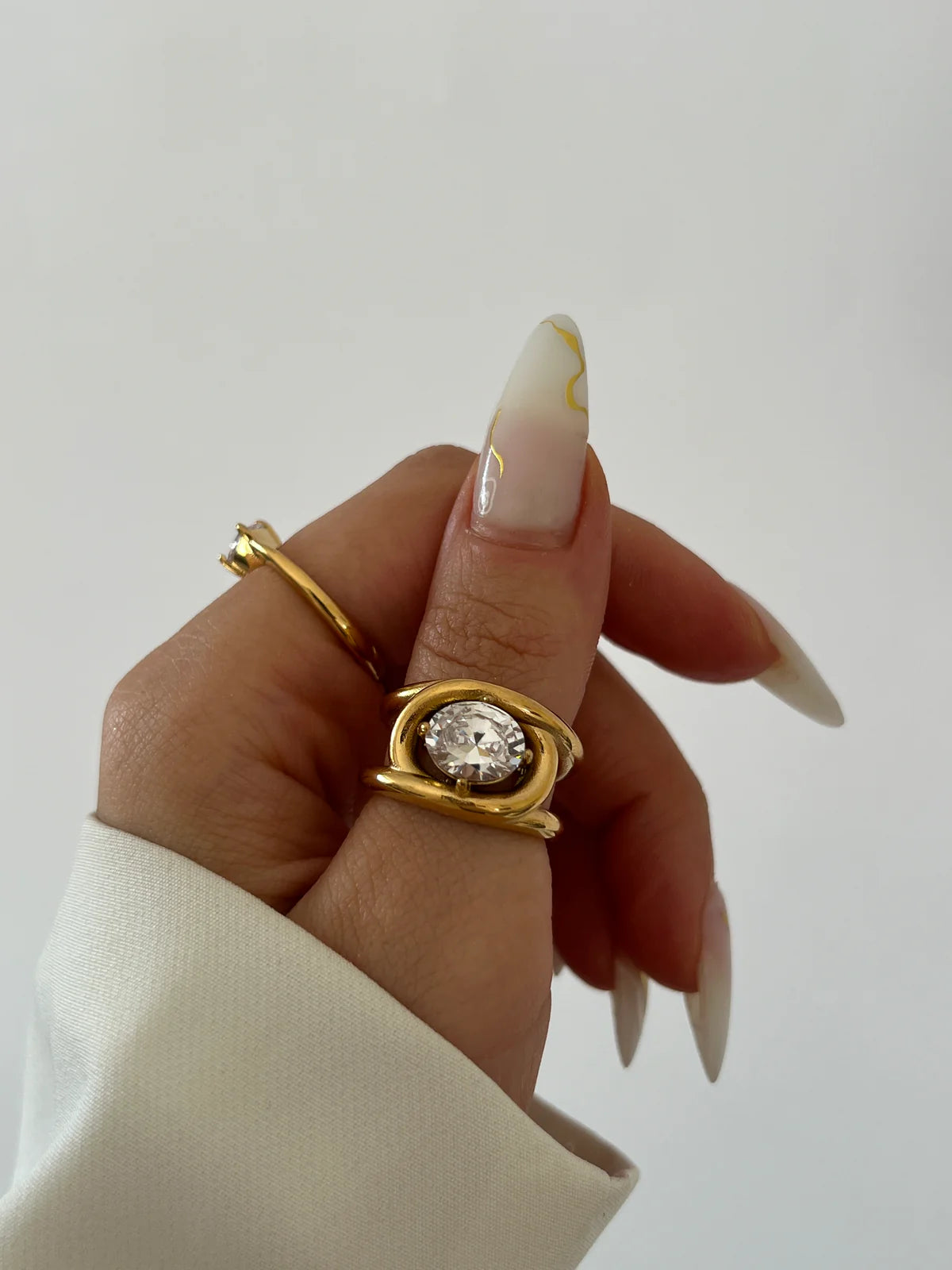 Chubby Round Crystal Ring