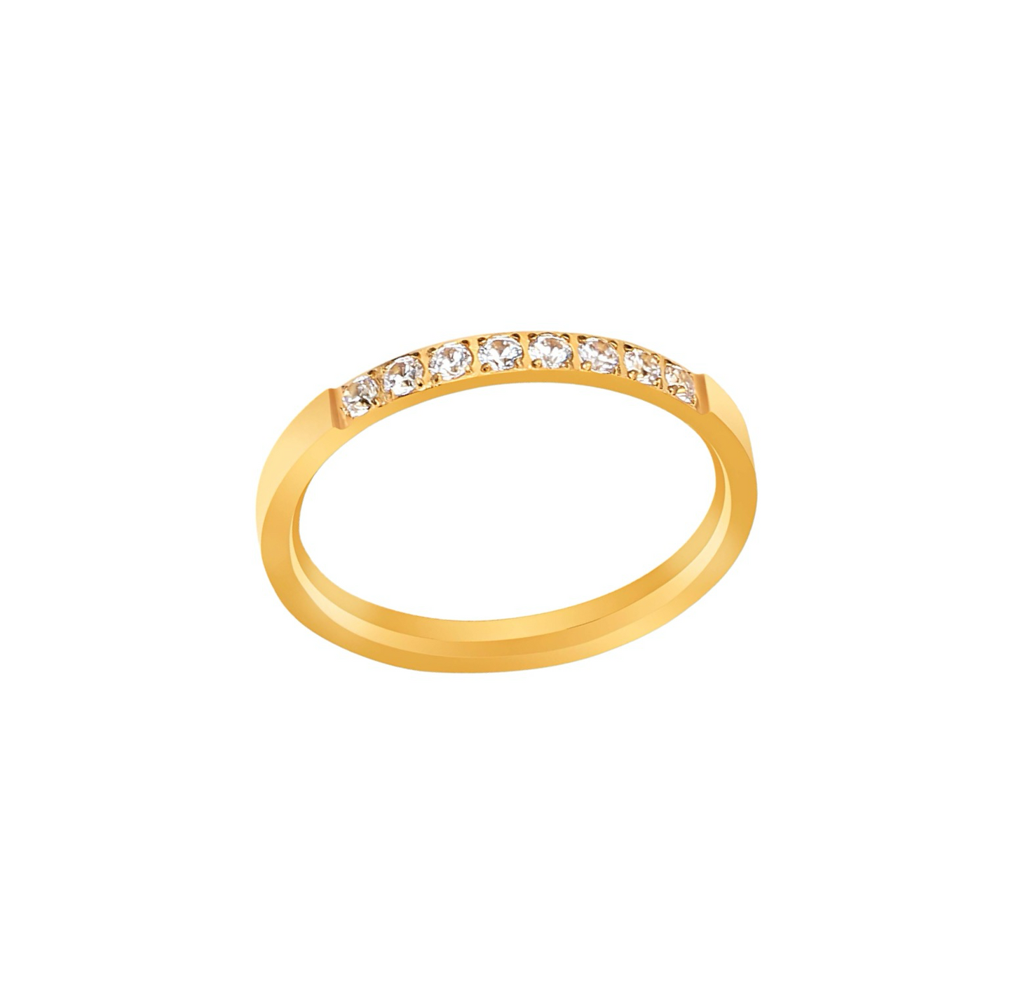 Golden Radiance Elegant Band Ring