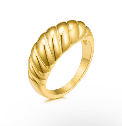 Twist Dome Gold Ring