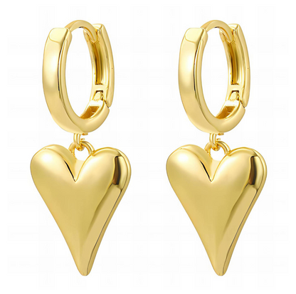 Drop Full Heart Earrings