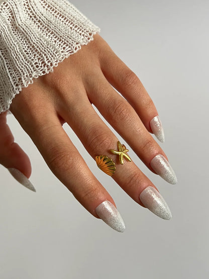 Seashell & Starfish Ring