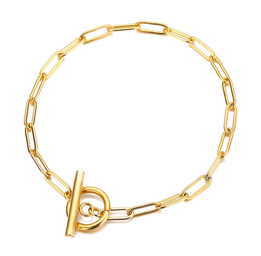 Gold Toggle Chain Bracelet