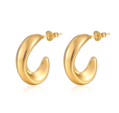 Curved Hoop Earrings