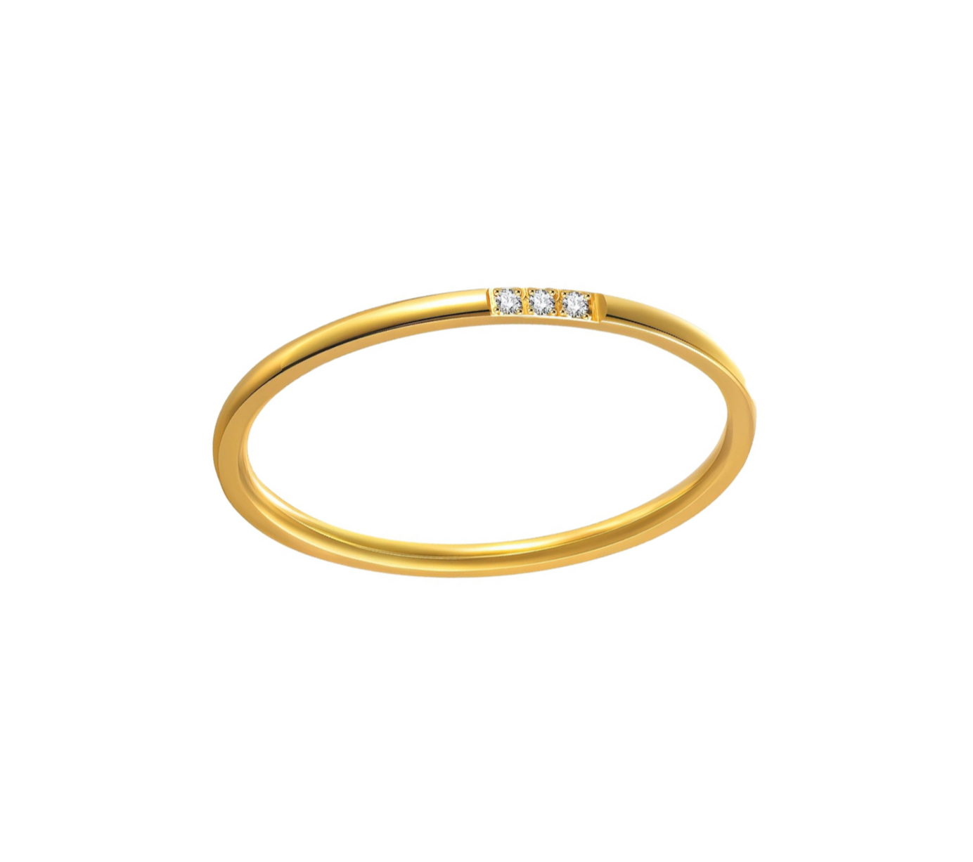 Minimalist Crystal Gold Ring