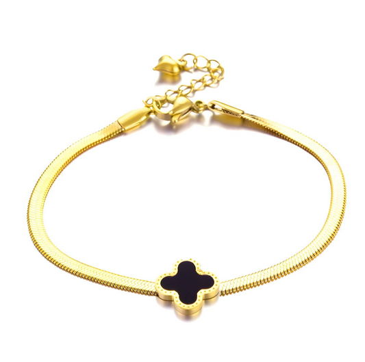 Black Clover Flat Snake Bracelet