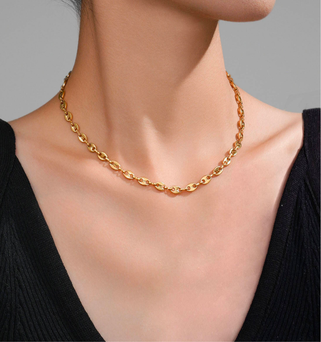 Oval Link Gold Necklace