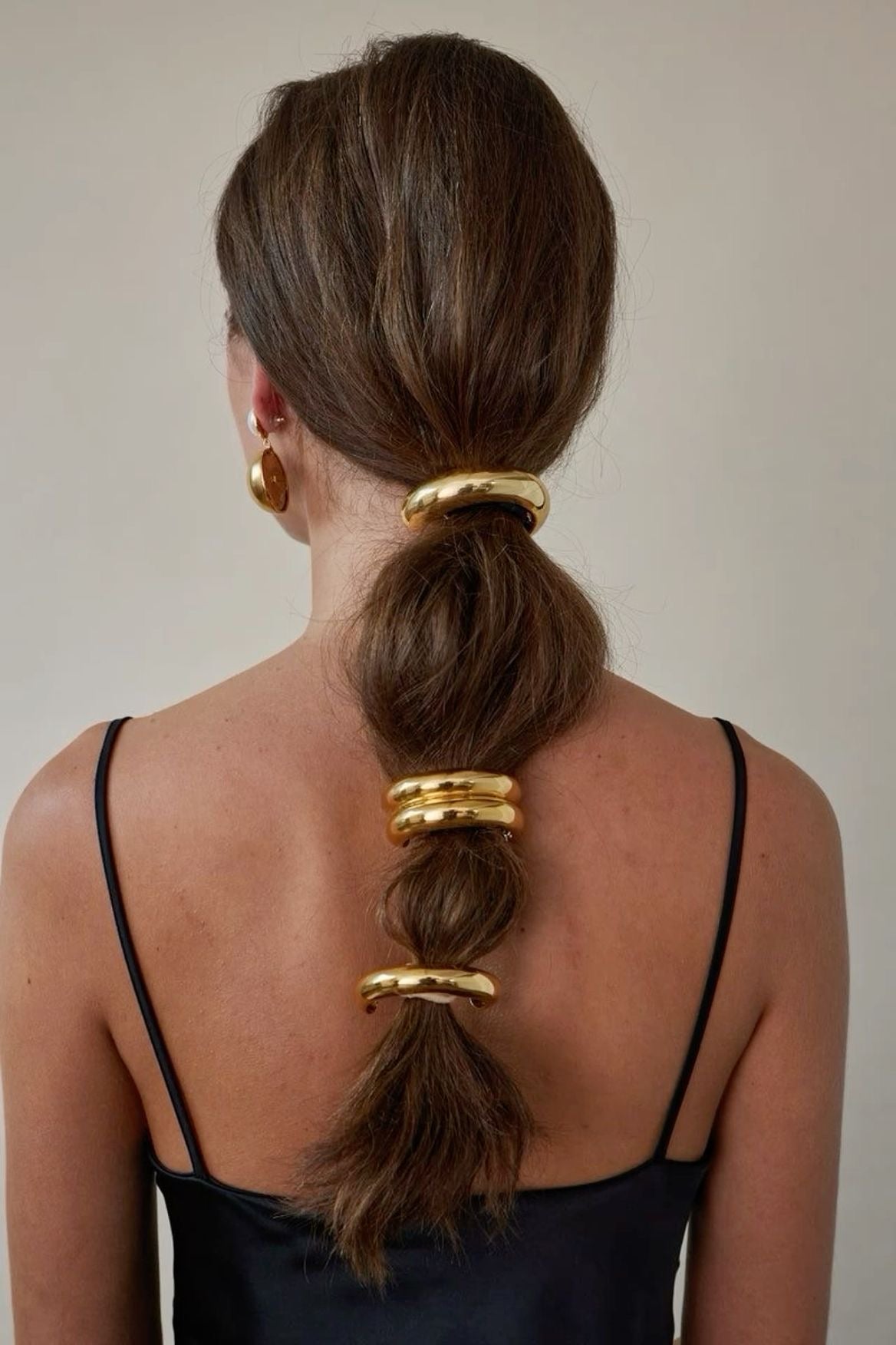 Chunky Gold Metal Hair Tie