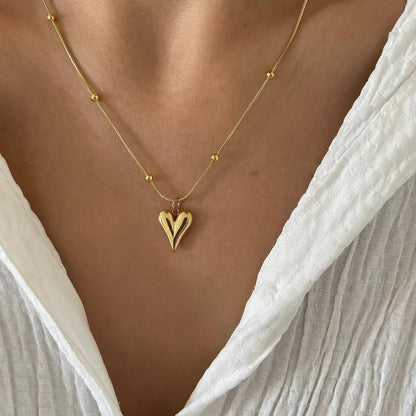 Heart Pendant Chain Necklace