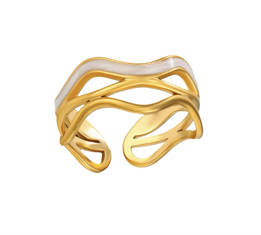 Wave Open Gold Ring