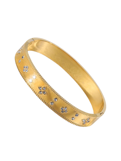 Stellar Gold Crystal Bangle Bracelet